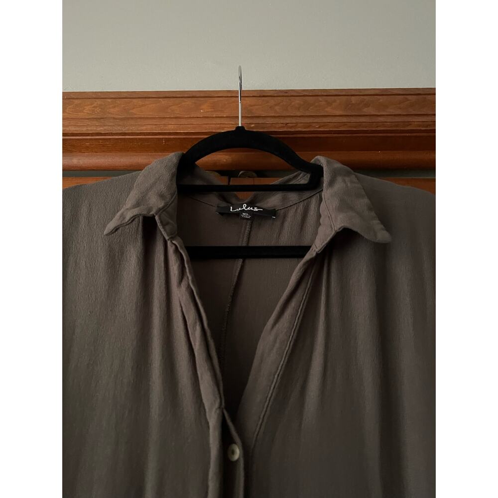 Lulus Women's Button Down Collared Midi Shirt Dre… - image 8